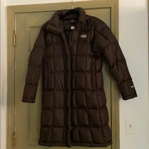 Northface Metropolitan, chocolate brown coat.